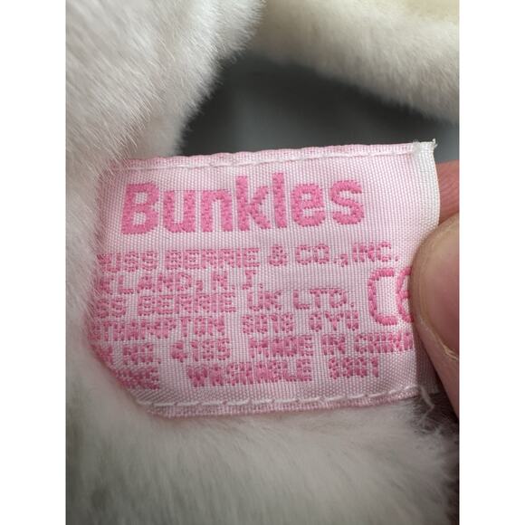 Russ BUNKLES Small White Bunny W/ Embroidered Carrot On Chest Rabbit 7” Plush - Picture 7 of 8